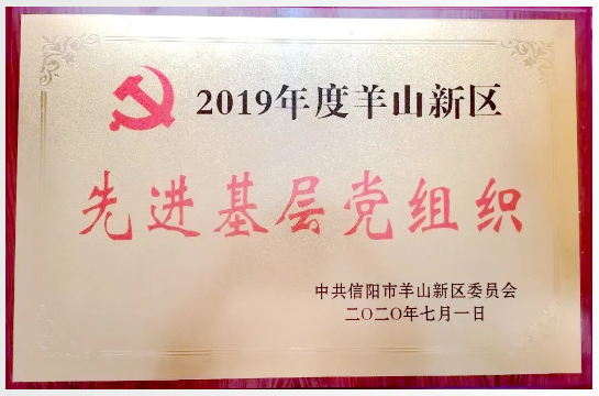 鑫苑物业信阳分公司总支部委员荣获“先进基层党组织” 鑫苑物业信阳分公司总支部委员荣获“先进基层党组织”